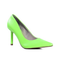 Sapato Feminino Bico Folha Scarpin Via Marte Verde Neon 21-13301 - Verde