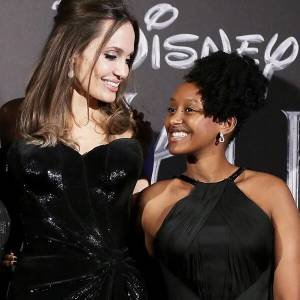 Zahara usou um vestido de festa da sua mãe, Angelina Jolie, e nós amamos