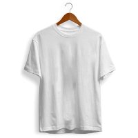 Camiseta Básica Branca Lisa Unissex Algodão Camisa T-shirt - Branco