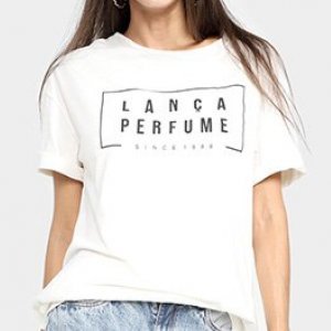 Camiseta Lança Perfume Estampada Feminina - Feminino - Branco