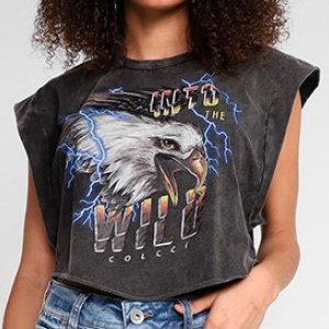 Camiseta Colcci Muscle Into The Wild Feminina - Feminino - Preto
