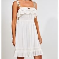 vestido curto off-white