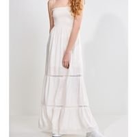 vestido longo off-white