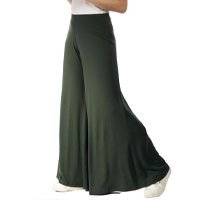 Calça Pantalona Malha Granja Verde Musgo - G - Veste do 44 ao 46 - Verde escuro