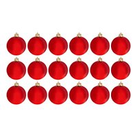 Bola de Natal Vermelha Lisa NATAL040A Casambiente - 6cm 18 Unidades