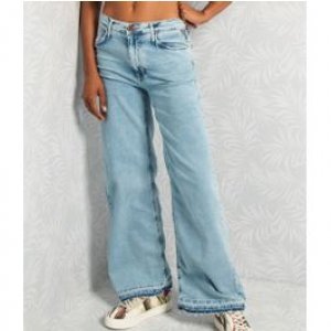 Calça Feminina Jeans Wide Leg Delav Stn Tamanho 38