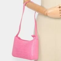 Bolsa Hering Handbag Croco Feminina - Rosa