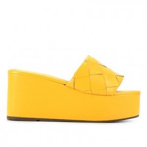 Tamanco Shoestock Flatform Tressê - Feminino - Amarelo