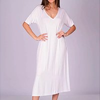 Vestido Midi Reto Malha Branco - Único - Veste 38 ao 48 - Branco
