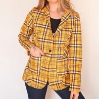 Blazer Amy Xadrez Amarelo