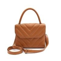 Bolsa Satchel Maria Milão Matelassê Transversal Pequena - Caramelo