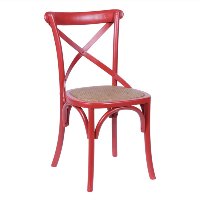 Cadeira Cross Madeira Vermelha - 49X89X55cm