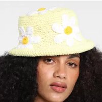 Chapéu Crochê Floral