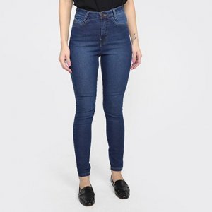Calça Jeans Skinny Polo Wear Cintura Alta Lisa Feminina - Feminino - Jeans