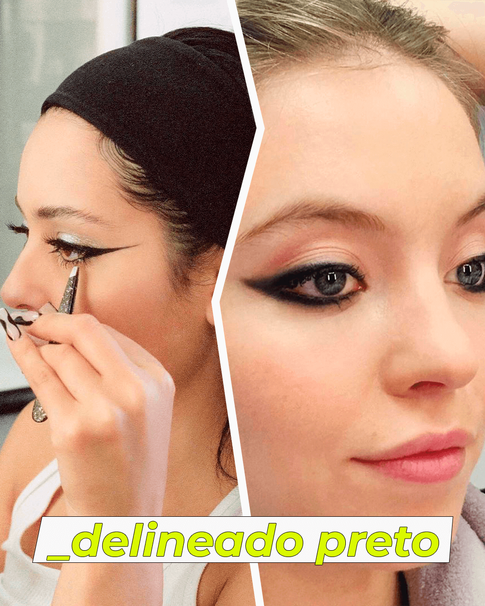 Maddy e Cassie - maquiagem-euphoria-delineado - maquiagens de Euphoria - verão - brasil - https://stealthelook.com.br