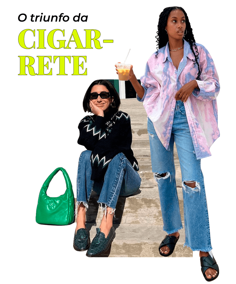 @aprillockhart - calça jeans cigarrete, tricot e mule - calça tendência - Inverno - sentada em uma escada - https://stealthelook.com.br