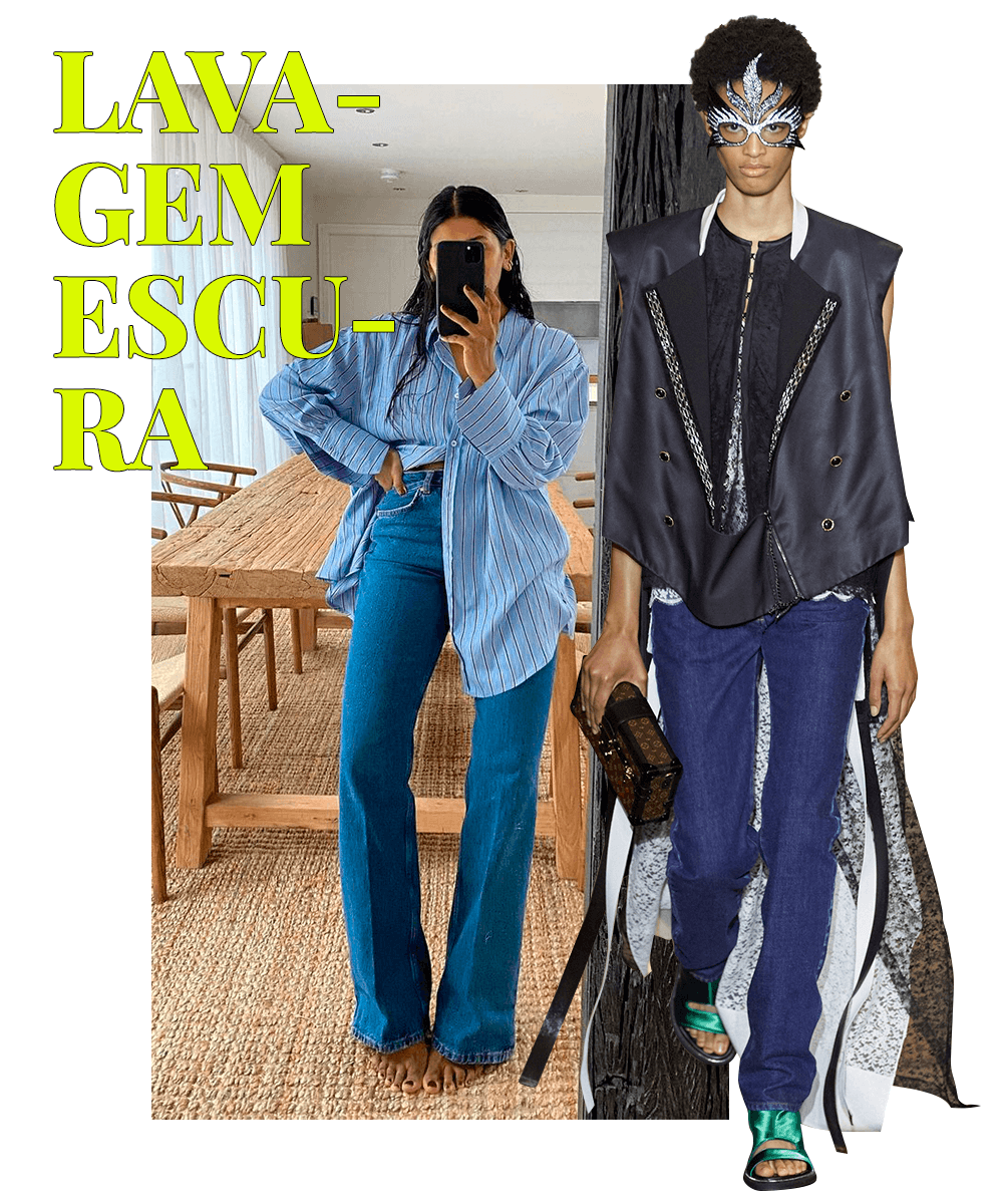 Monikh - camisa social e calça jeans escura - calça tendência - Verão - foto na frente do espelho - https://stealthelook.com.br