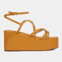 Sandália Shoestock Flatform Tiras - Bege