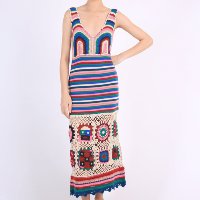 ALLMOST VINTAGE Vestido Crochet Inca Longo Allmost Vintage - Multicolorido