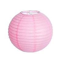 Lanterna Luminária de Papel Oriental Rosa Claro - 30cm - Extra Festas
