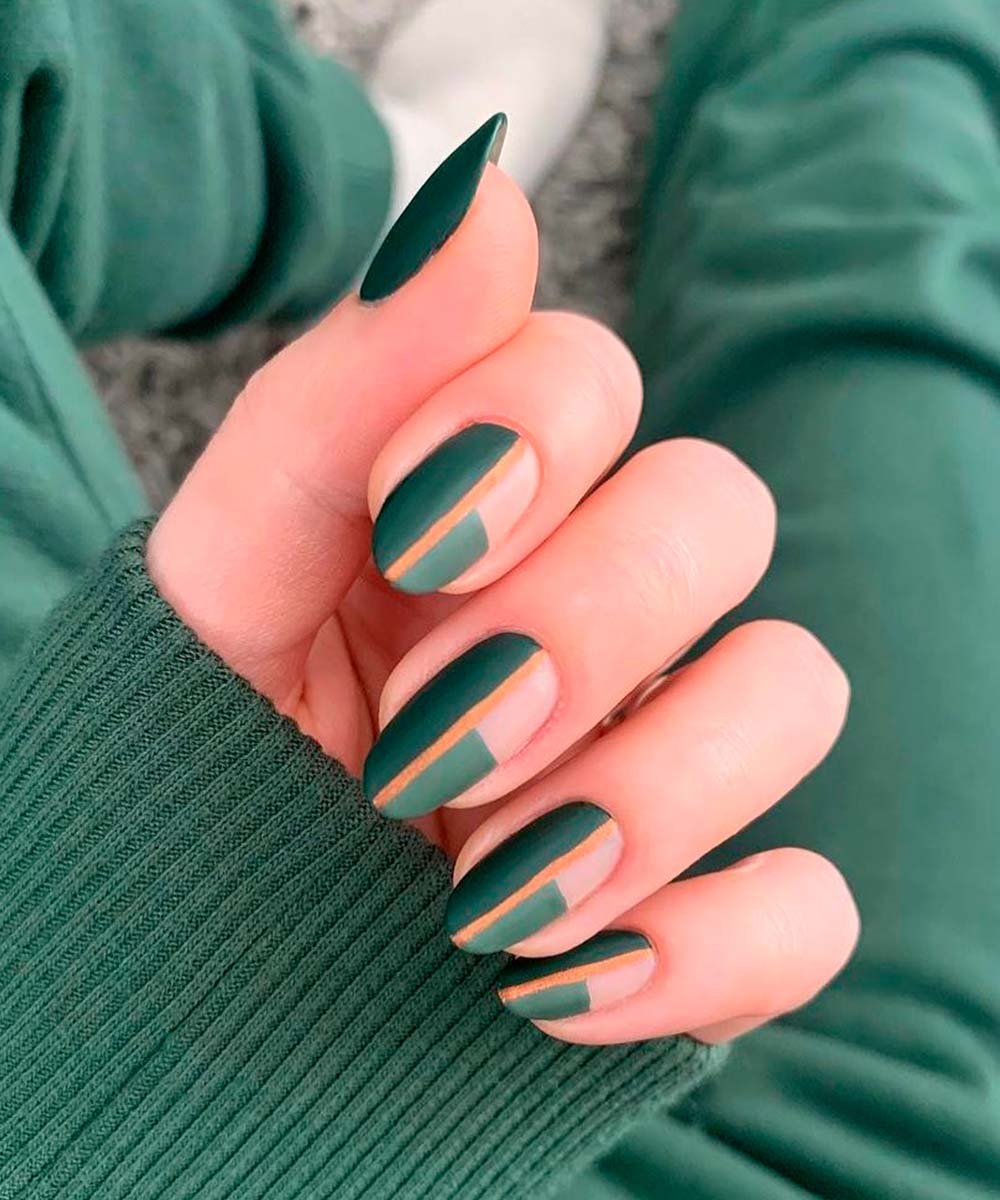 Samantha Marie - nail-arts-minimalistas-unhas-manicure-verde - nail arts minimalistas  - verão - brasil - https://stealthelook.com.br