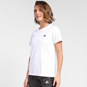 Camiseta Adidas Sport Designed To Move Feminina - Feminino - Branco+Preto