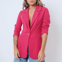 Blazer Boyfriend Eight Brand Acinturado Feminino - Pink
