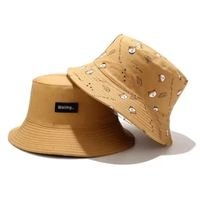 Boné Chapéu Bucket Hat Dog Shiba Dupla Face Bege Cachorro - Bulier Modas