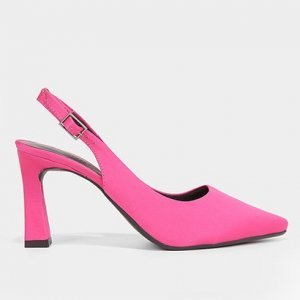 Scarpin Shoestock Cetim Color Bico Fino - Feminino - Pink