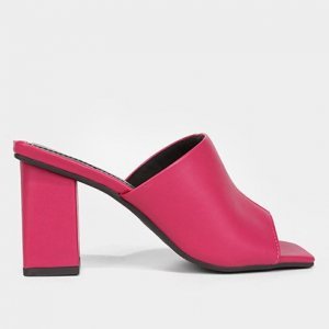Tamanco Shoestock Basic Color Salto Bloco - Feminino - Rosa