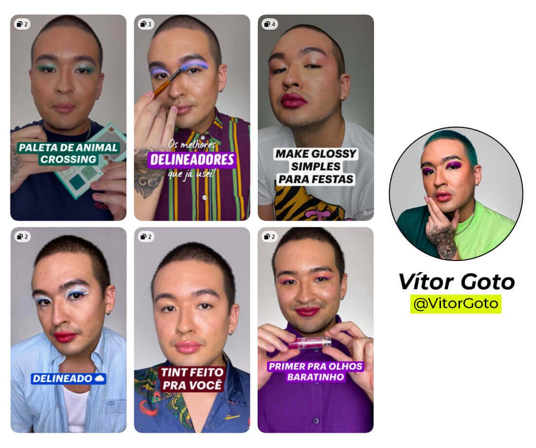 Vitor Goto - maquiagem-homem - perfis de beleza brasileiros - verão - brasil - https://stealthelook.com.br