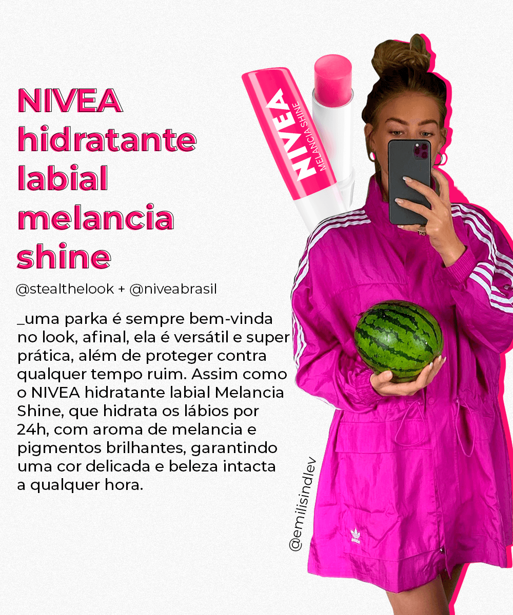 NIVEA - lip balms - lip balms shine de NIVEA - hidratante labial - NIVEA shine - https://stealthelook.com.br