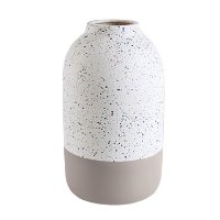 Vaso de Cerâmica Zipporah - Cinza e Branco
