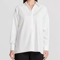 Camisa Feminina Oversized Com Fenda Lateral - Off White