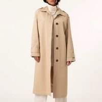 casaco trench coat longo bege