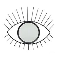 Espelho Decorativo Olho Grego Místico Preto Metal Parede - BContinental