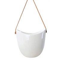 Vaso de Cerâmica 11x10cm Suspenso Branco ST57059 Uttil