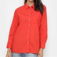 Camisa Ellus Manga Longa Feminina - Vermelho