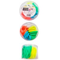 Kit Pote com 50 Unidades Liga Elástico Meia Xuxinha para Prender os Cabelos Coloridas - KOPECK