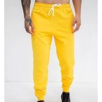 Calça Masculina Moletom Skinny Slim Sport Treino Em Algodão - Amarelo