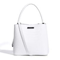 Bolsa Santa Lolla Handbag Croco Alto Brilho Feminina - Branco