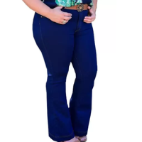 Calça Jeans Flare Plus Size Feminina Cintura Alta Cambos CJ13088AZE