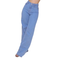 Calça Wide Leg Jeans Clássica Onze Denim - Azul