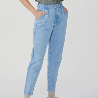 Calça Feminina Super Alta Slouchy Em Jeans - H9B81CSN9 - Azul