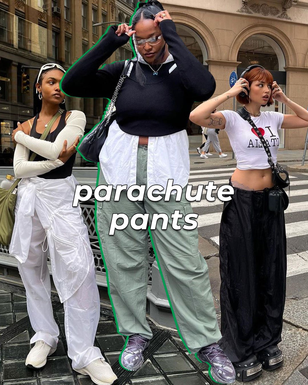 Destiny Joseph - calça branca larga, top e tênis - tendências de moda - Outono - em pé na rua - https://stealthelook.com.br