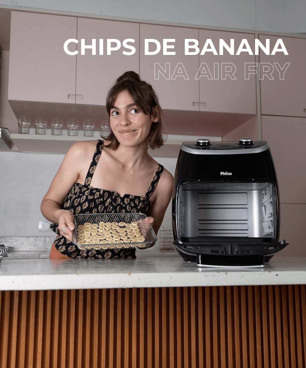 It girls - receitas fáceis, air fry, chips de banana - receitas fáceis - Inverno - Street Style  - https://stealthelook.com.br