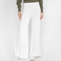 Calça Pantalona Tricô Hering Feminina - Off White