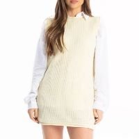 Colete Tricot Feminino Select Bege - Bege