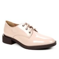 Oxford Shoestock Bico Fino Verniz Feminino - Nude