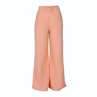 Calça Pantalona Feminina com Cinto - Rosé - Vértice